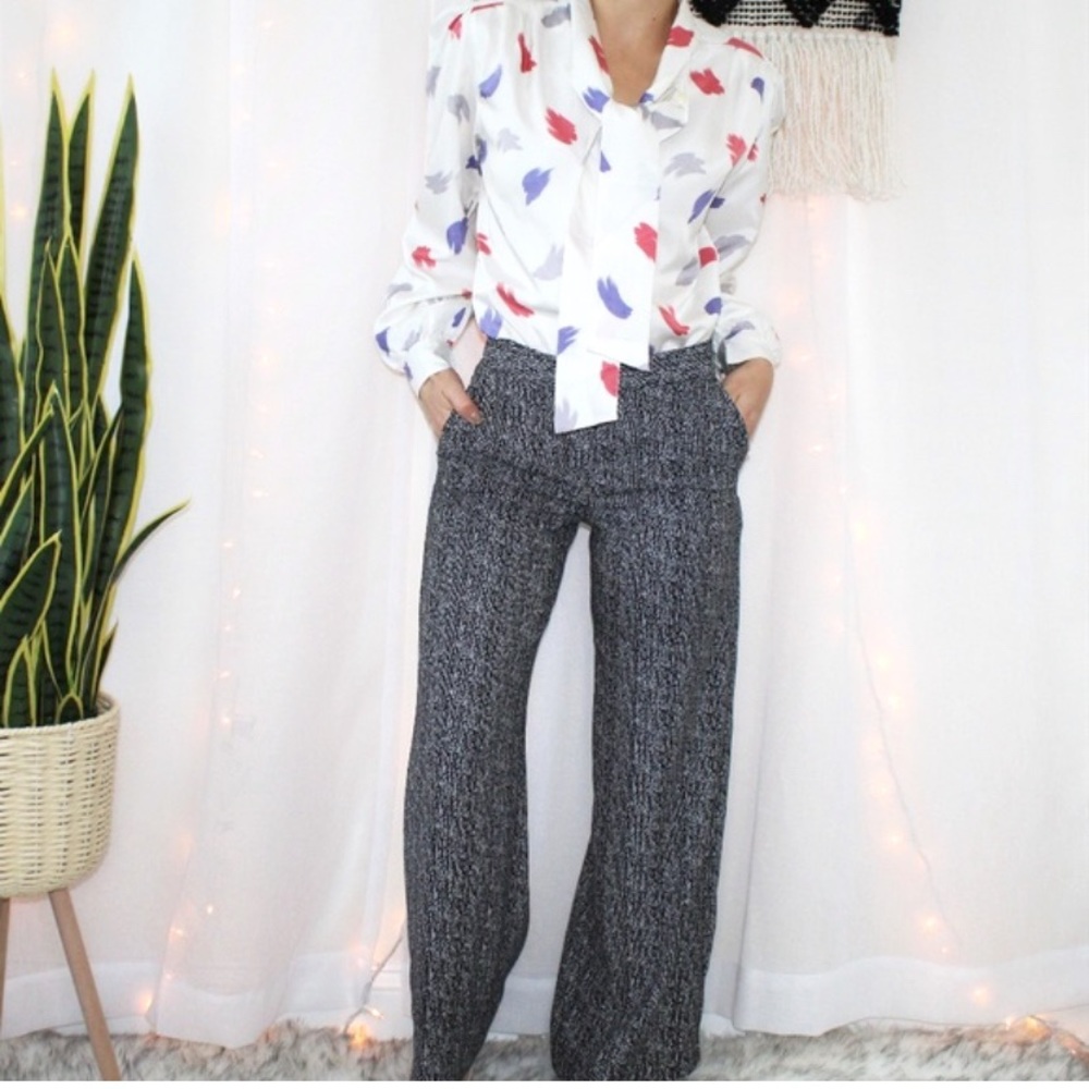 SOLD Express Wide Leg Trousers in Black & White - Picture 1 of 8